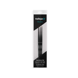 PINCEL PELO NATURAL PRO MODELER DEFINITION SET 4/0, 3/0 y 2/0