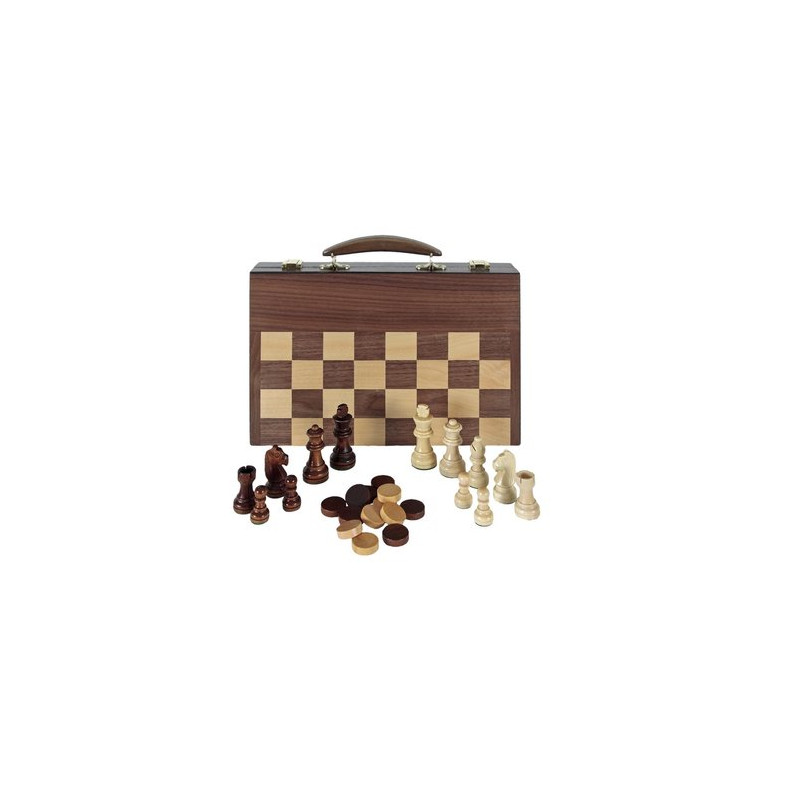 MALETIN 3 EN 1: AJEDREZ, DAMAS Y BACKGAMMON