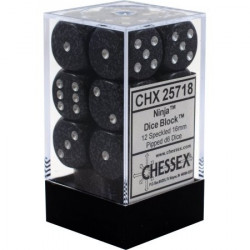 SET DE 12 DADOS D6 16MM MOTEADOS NINJA