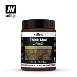 DE Texturas de barro 200ml, Barro marrón denso