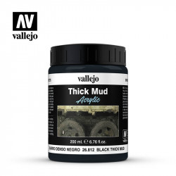 DE Texturas de barro 200ml, Barro negro denso