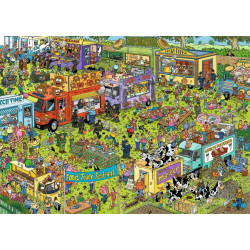 Puzzle 2x1000 pzs. Jan van Haasteren, Food Festival